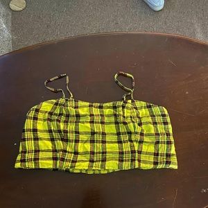 Yellow crop top